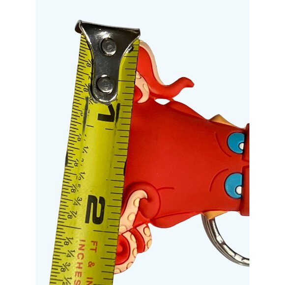 Disney Pixar Finding Dory Hank Octopus Keychain Red & Beige PVC - Picture 4 of 6